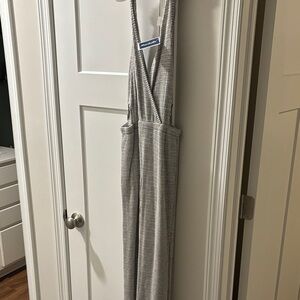 Marshalls Gray Houndstooth Suspender Jumpsuit - Crossfront